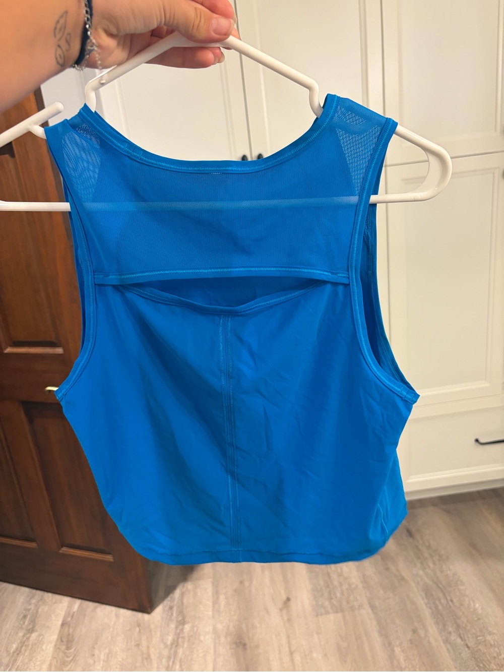 lululemon athletica Bright Blue Mesh-Back Tank Top